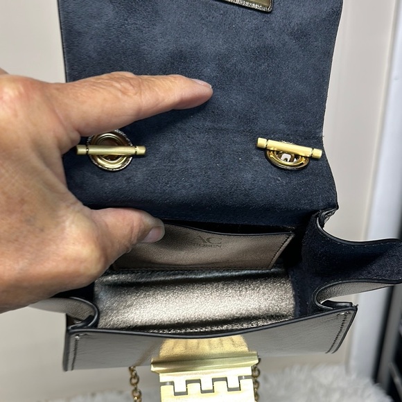 Zac Zac Posen Eartha Mini Gold Crossbody Bag MSRP398 - Picture 9 of 16